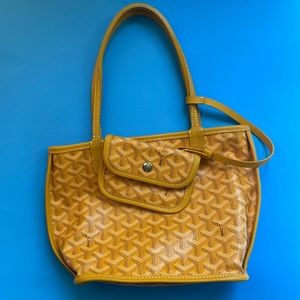 Goyard- Anjou Mini - Calfskin Leather Tote - Yellow